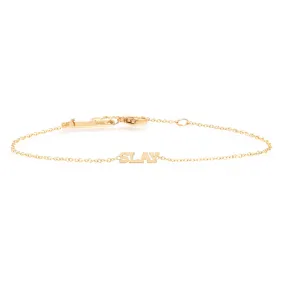 14k itty bitty SLAY bracelet