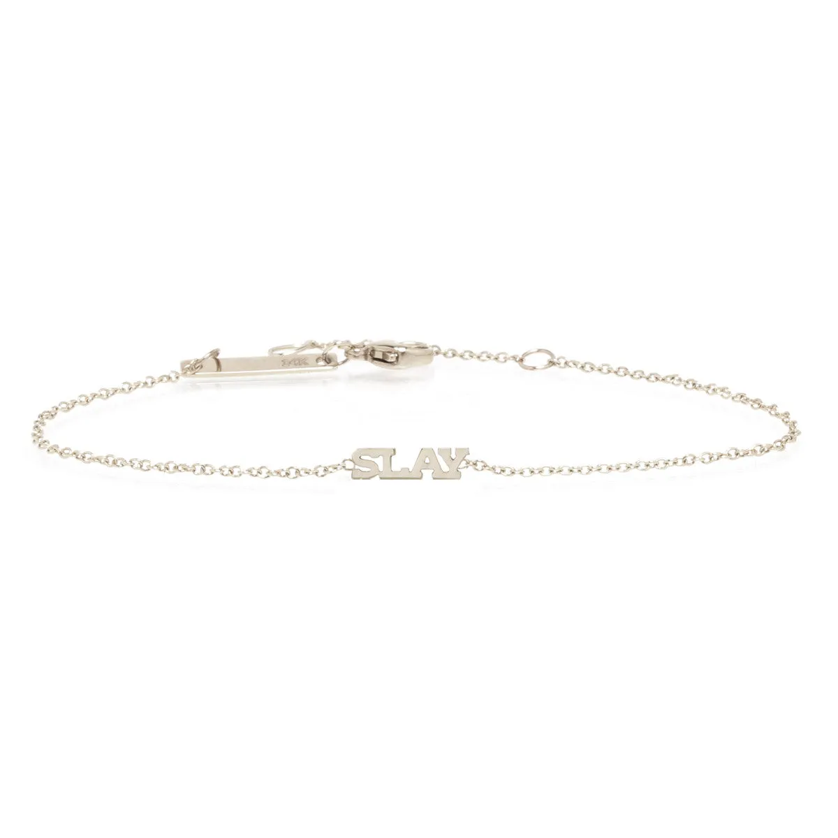 14k itty bitty SLAY bracelet