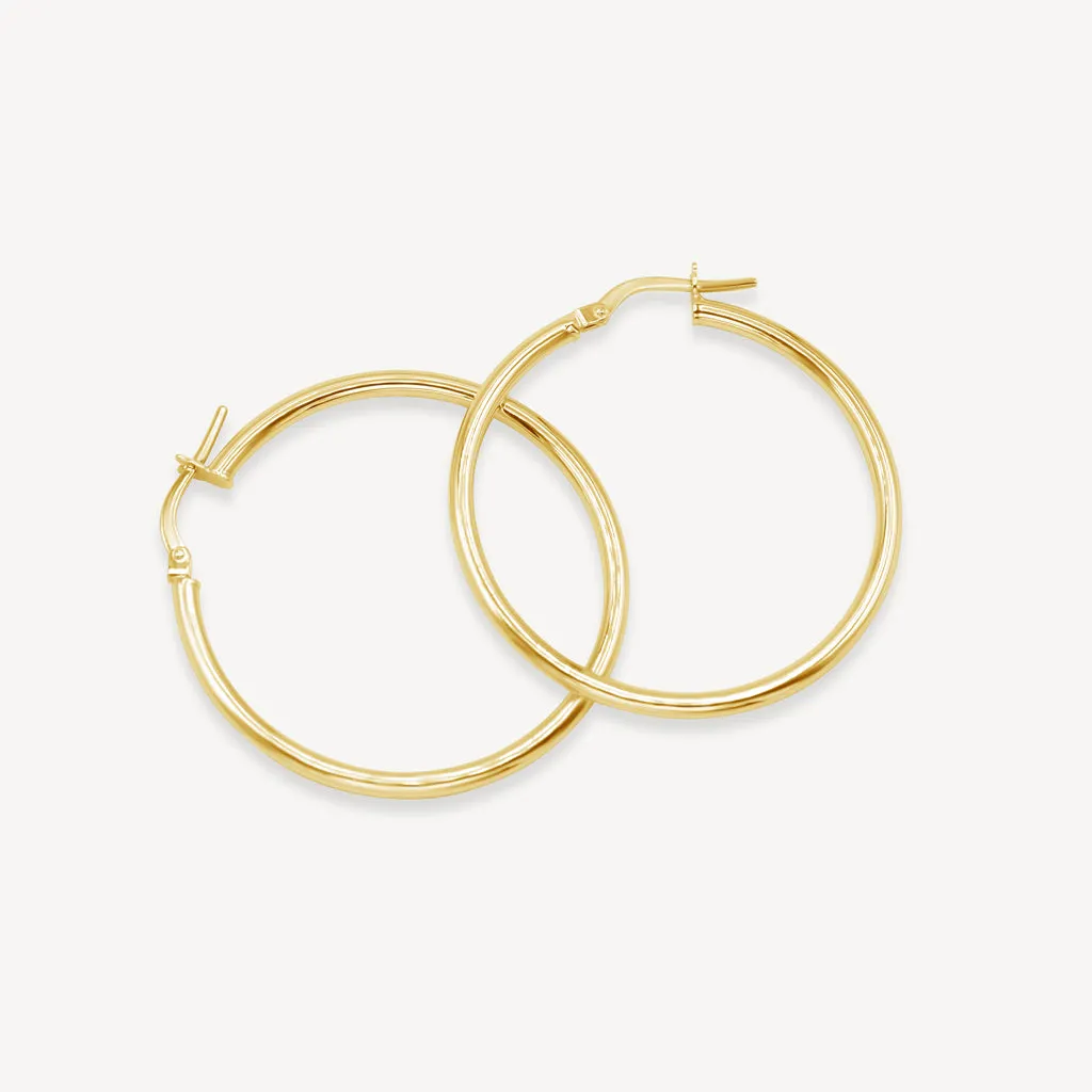 14k Large Gold Hoop Earrings