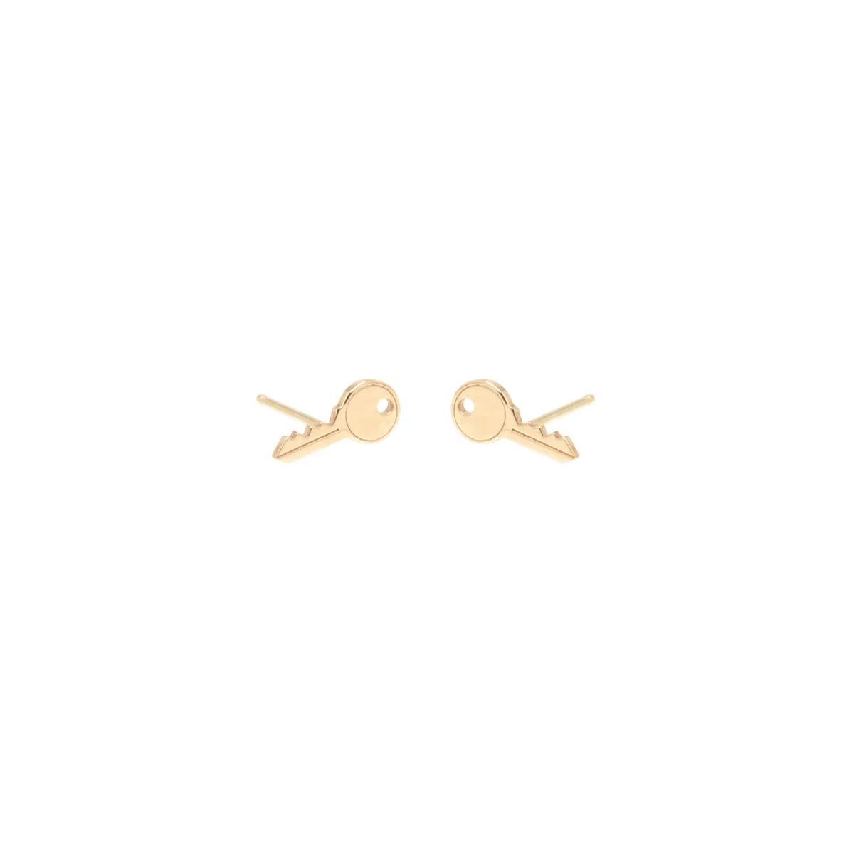 14k Midi Bitty Key Stud