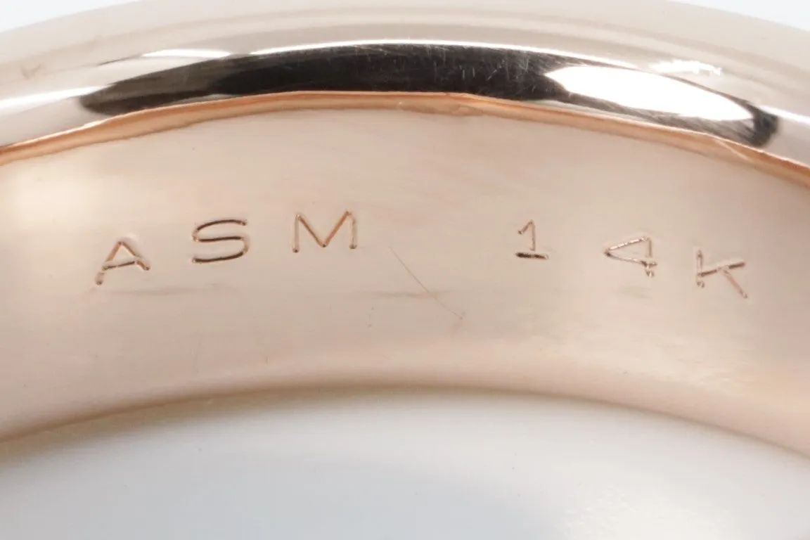 14k Rose Gold Wedding Band Size 12.8 (14.8g)