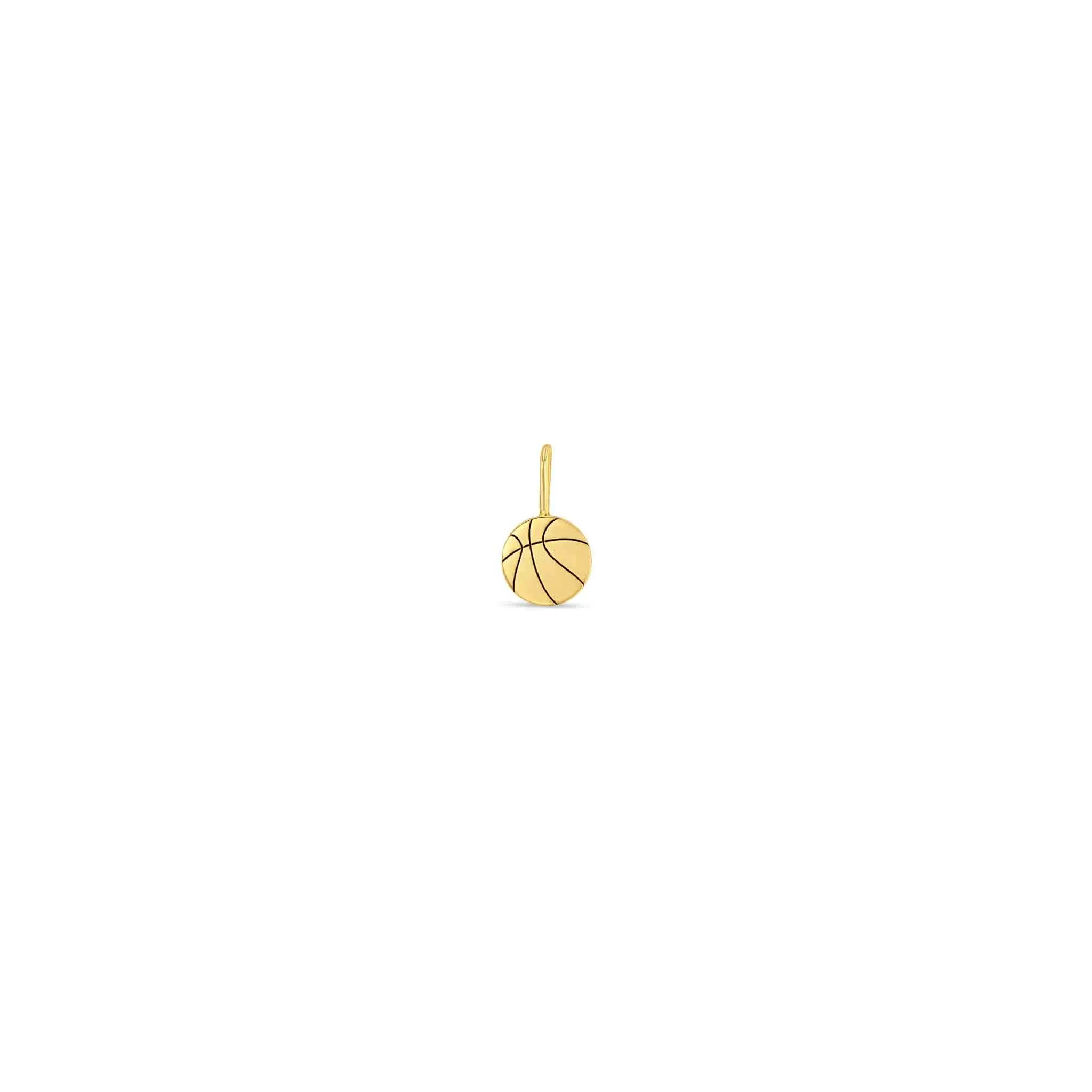 14k Single Midi Bitty Basketball Charm