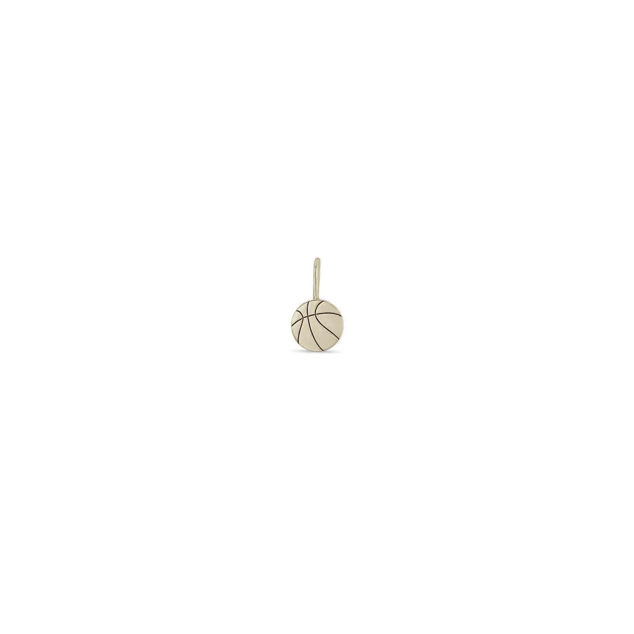 14k Single Midi Bitty Basketball Charm