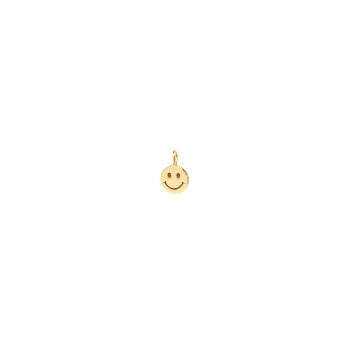 14k Single Midi Bitty Smiley Face Charm