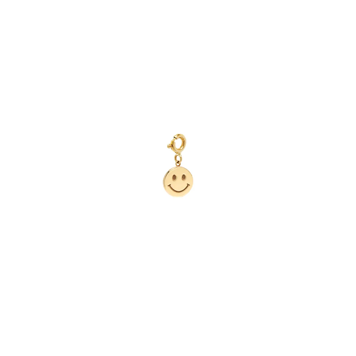 14k Single Midi Bitty Smiley Face Charm