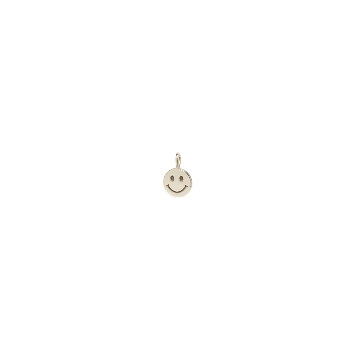 14k Single Midi Bitty Smiley Face Charm