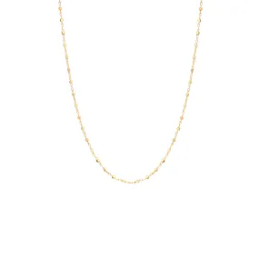 14k Square Bead Chain Necklace