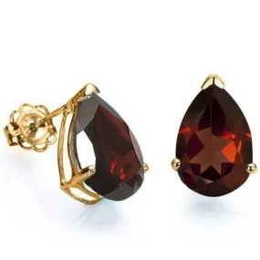 1.51 CT GARNET 10KT SOLID GOLD EARRINGS STUD