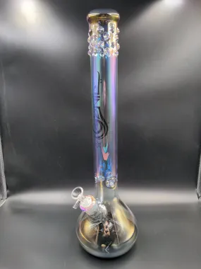 19 Genie Rainbow Metallic 7mm Glass Beaker Bong