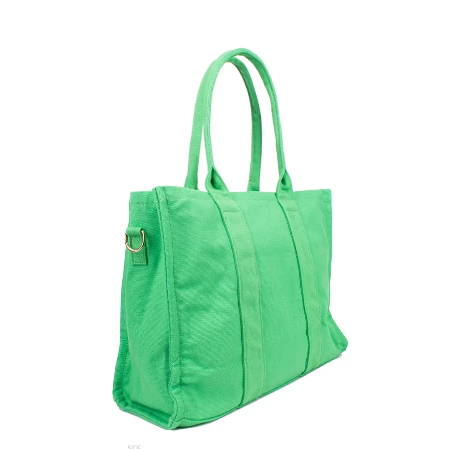 2-in-1 canvas tote set - white