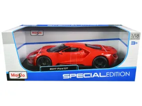 2017 Ford GT Red with Black Wheels Special Edition 1/18 Diecast Model Car by Maisto