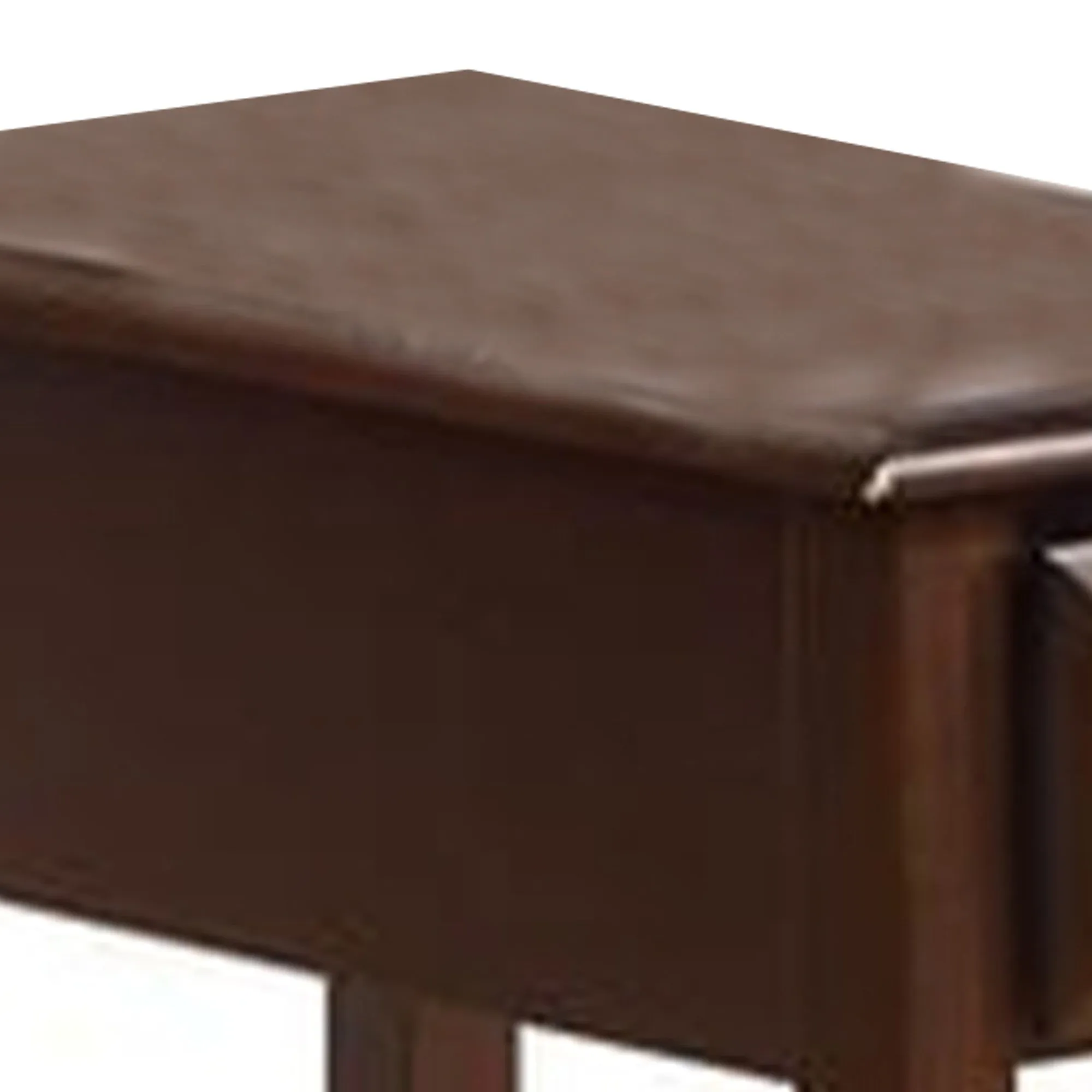 23" Rectangular Wooden Side Table With 1 Drawer, Brown By Benzara