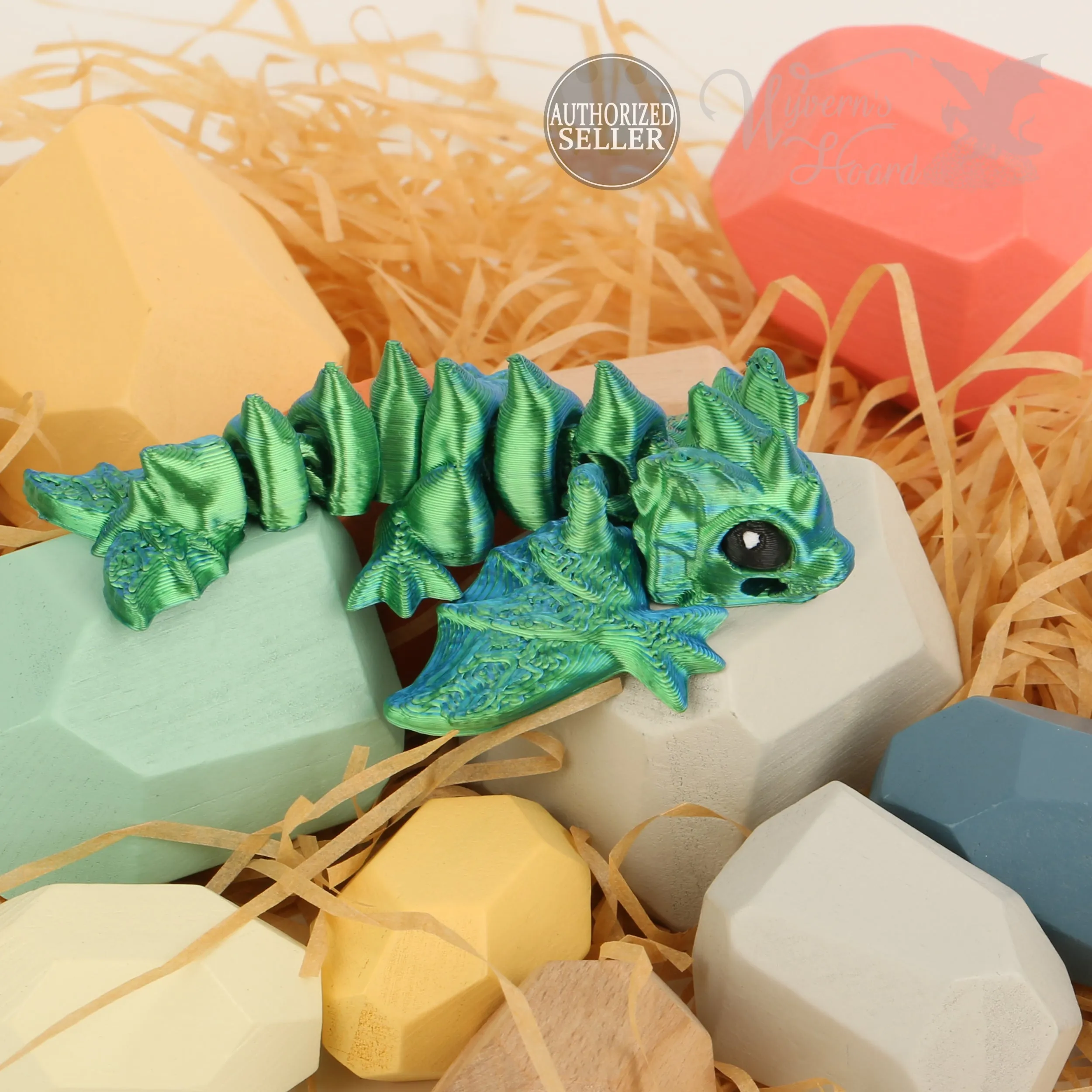 3D Printed Baby Wyvern Fidget Toy & Keychain Ornament