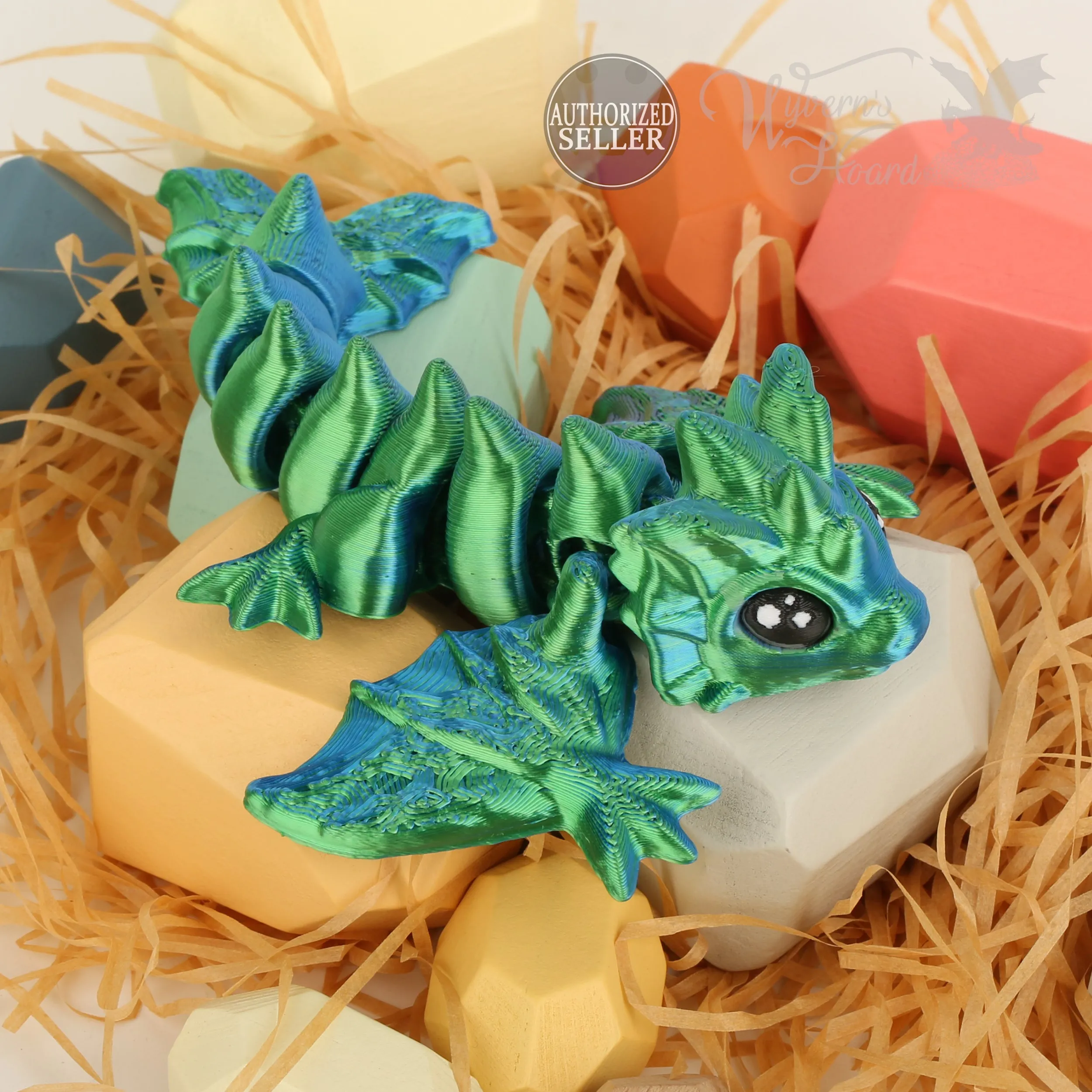 3D Printed Baby Wyvern Fidget Toy & Keychain Ornament