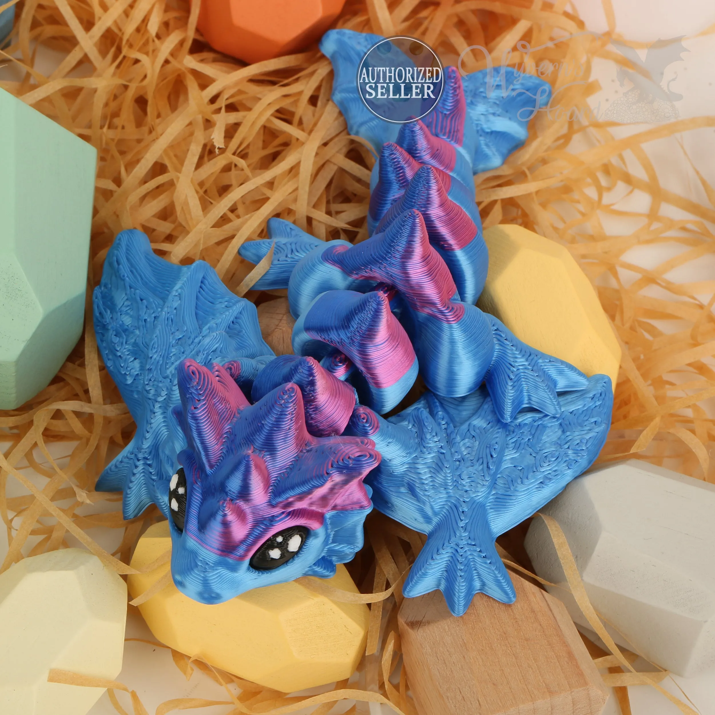 3D Printed Baby Wyvern Fidget Toy & Keychain Ornament