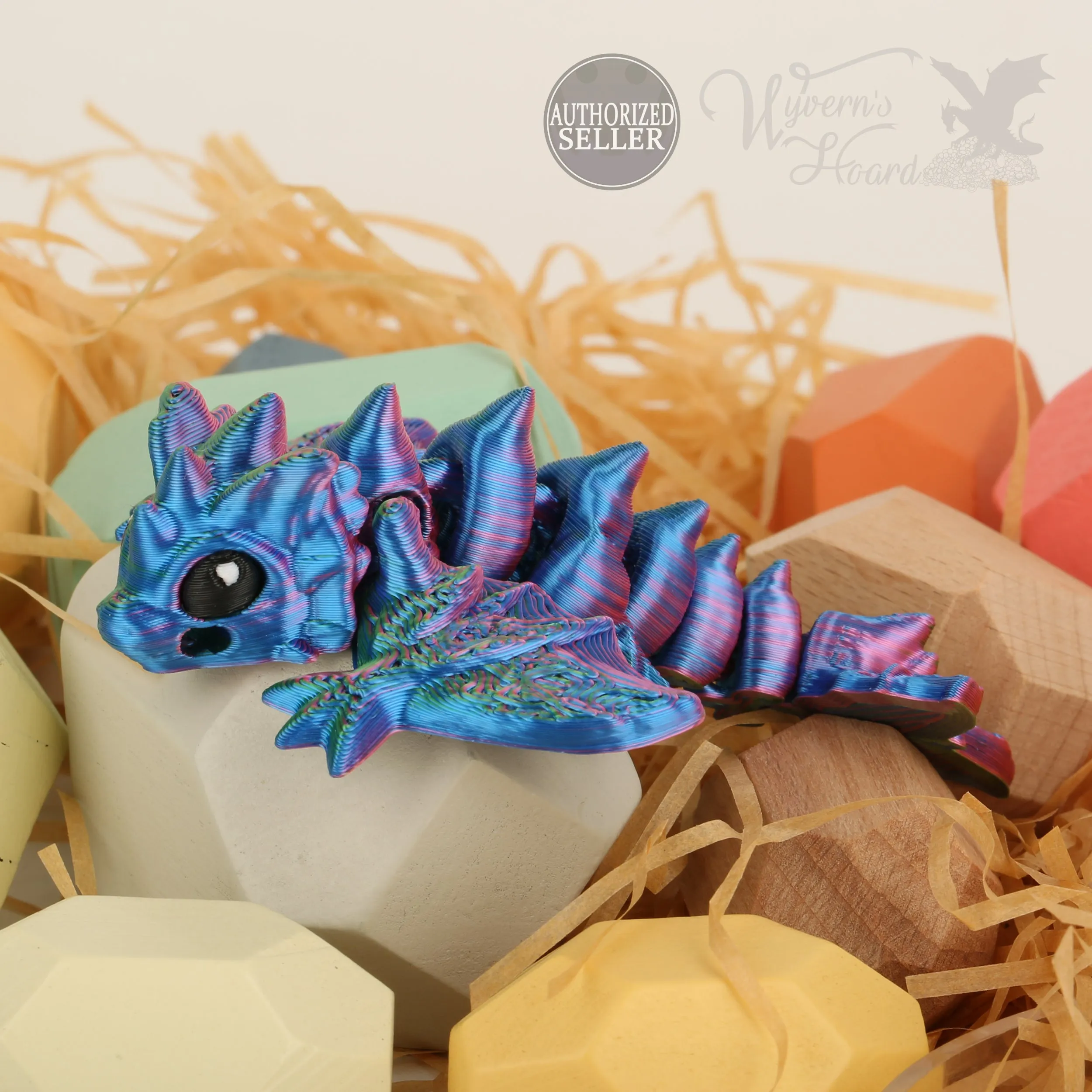 3D Printed Baby Wyvern Fidget Toy & Keychain Ornament