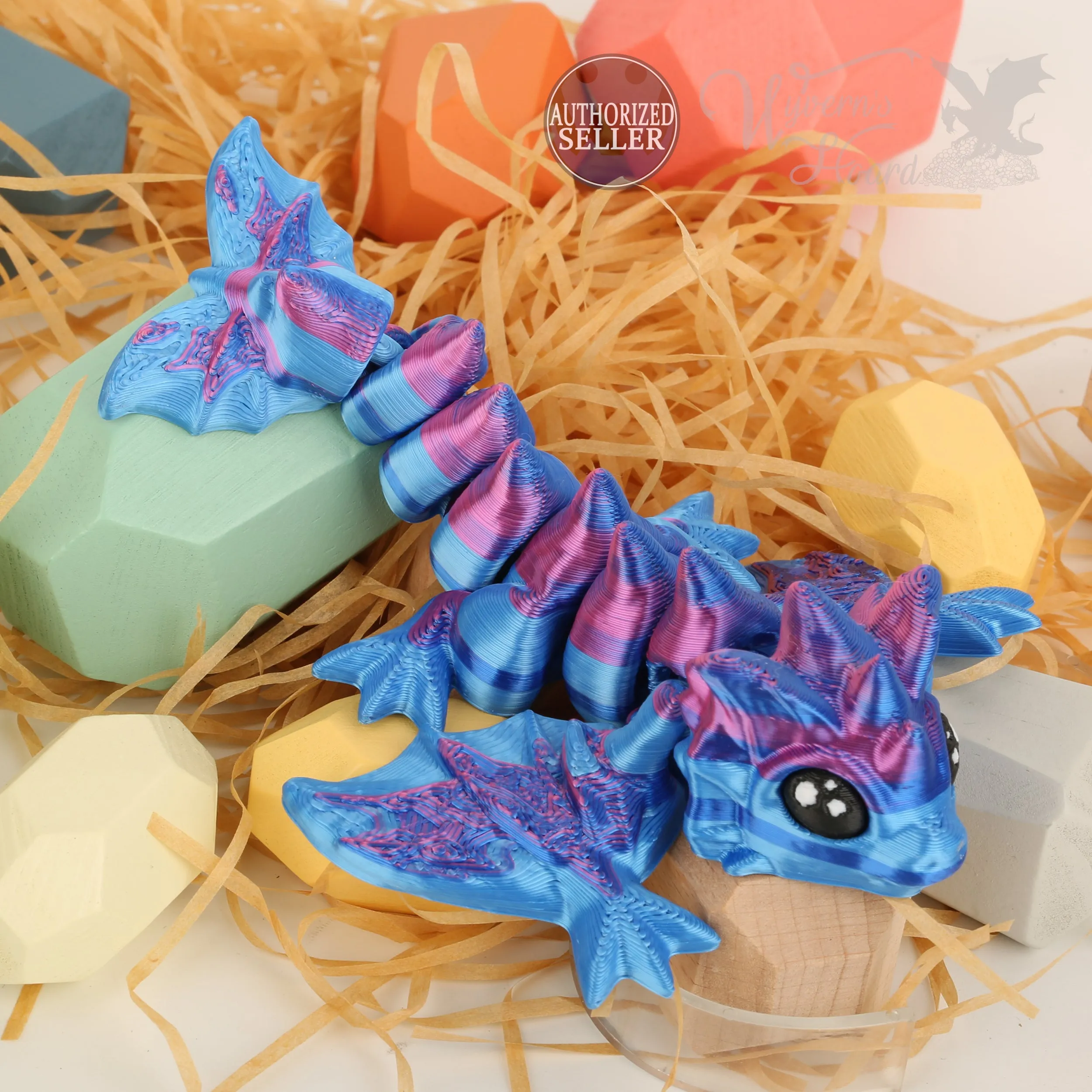 3D Printed Baby Wyvern Fidget Toy & Keychain Ornament