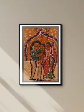 A Family in Bengal Pattachitra by Swarna Chitrakar