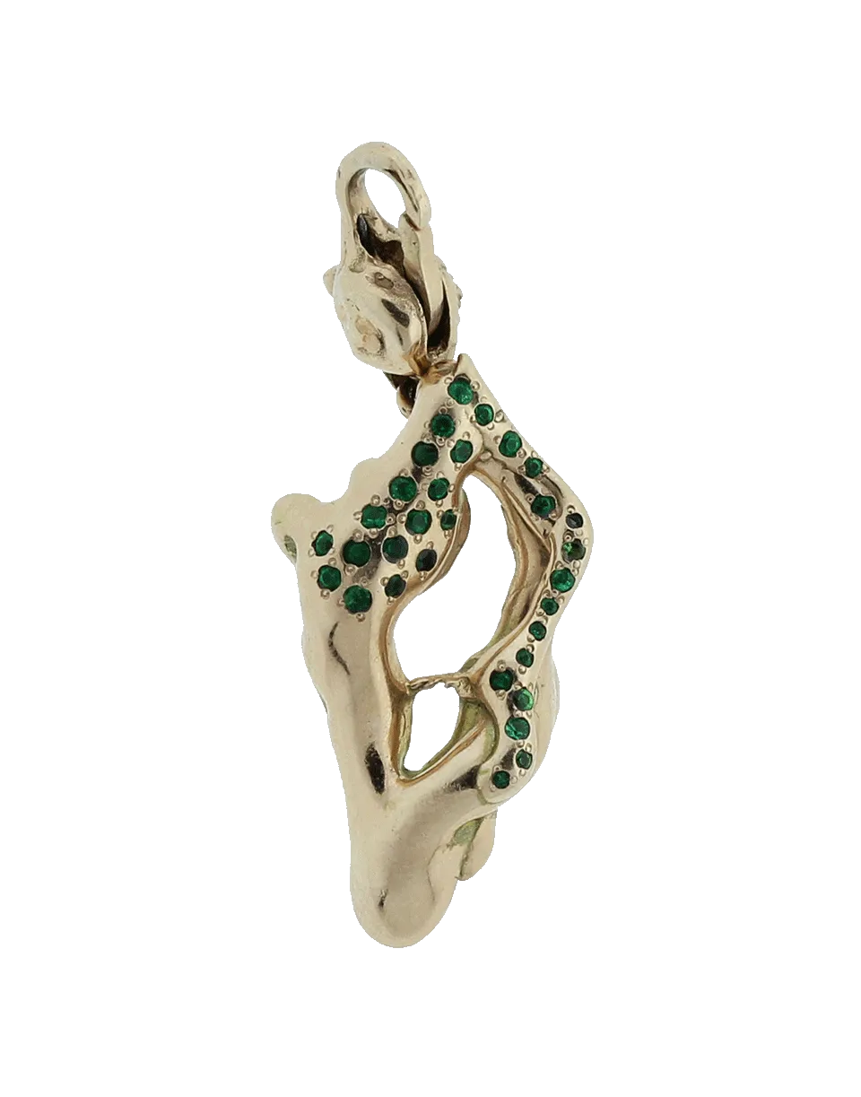 Abstract Emerald Pendant