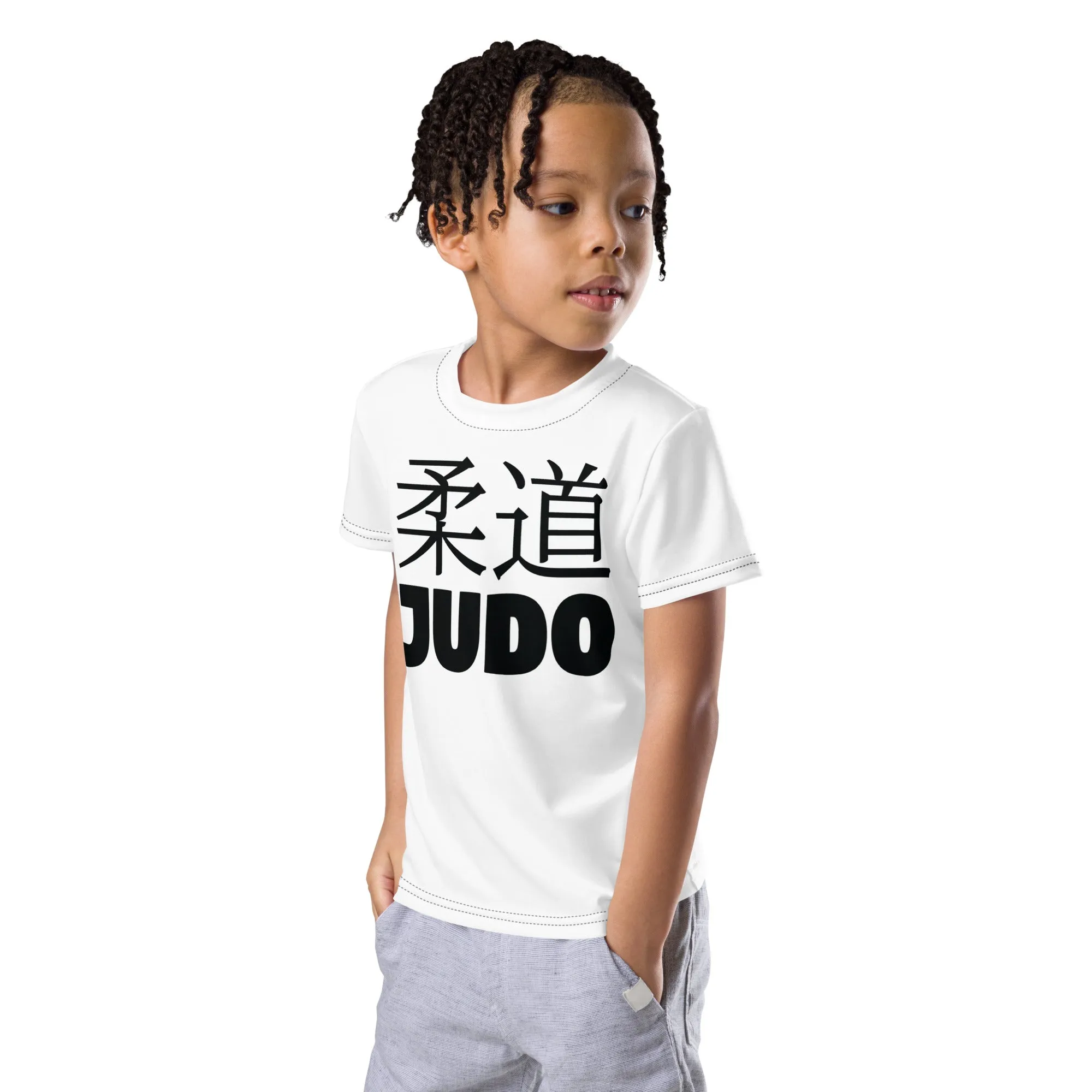 Active and Stylish: Boy's Short Sleeve Classic Judo Rash Guard - Snow