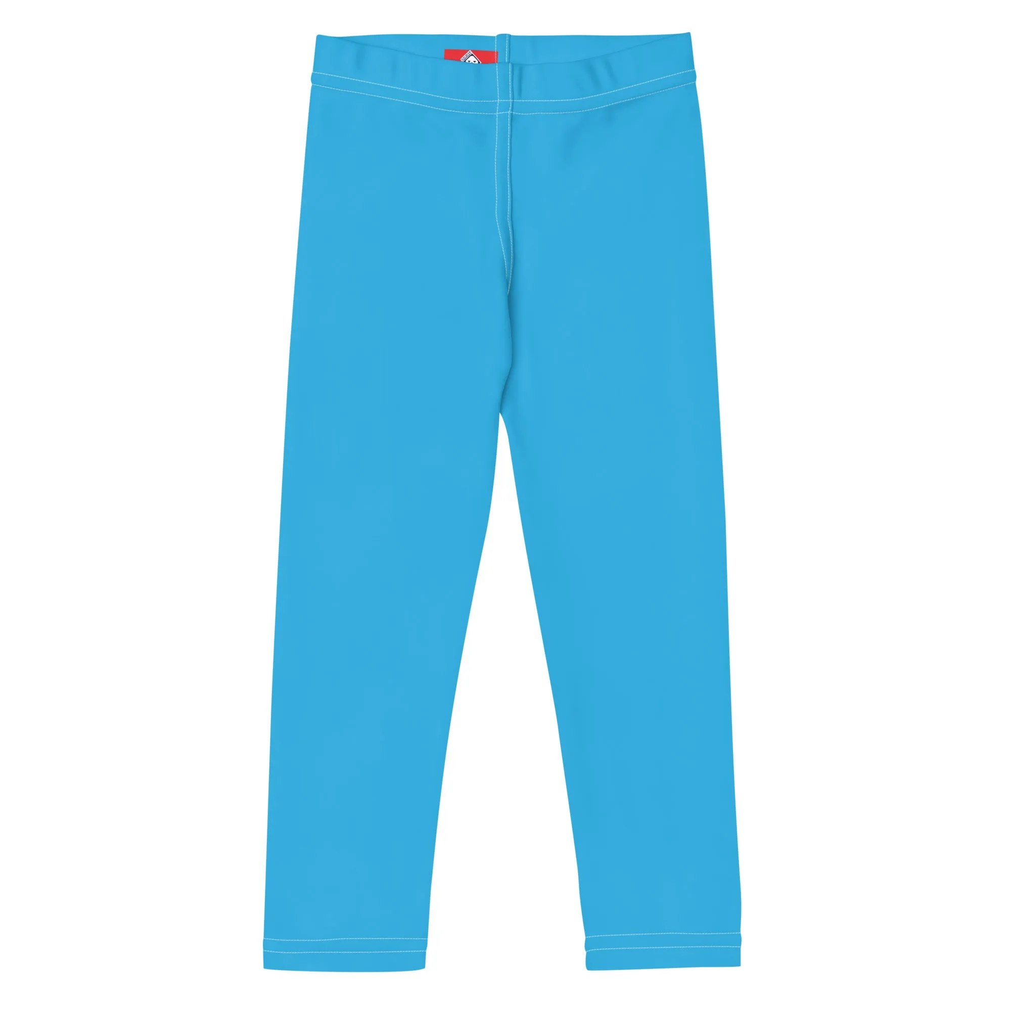 Active Days, Bright Ways: Solid Workout Leggings for Girls - Cyan