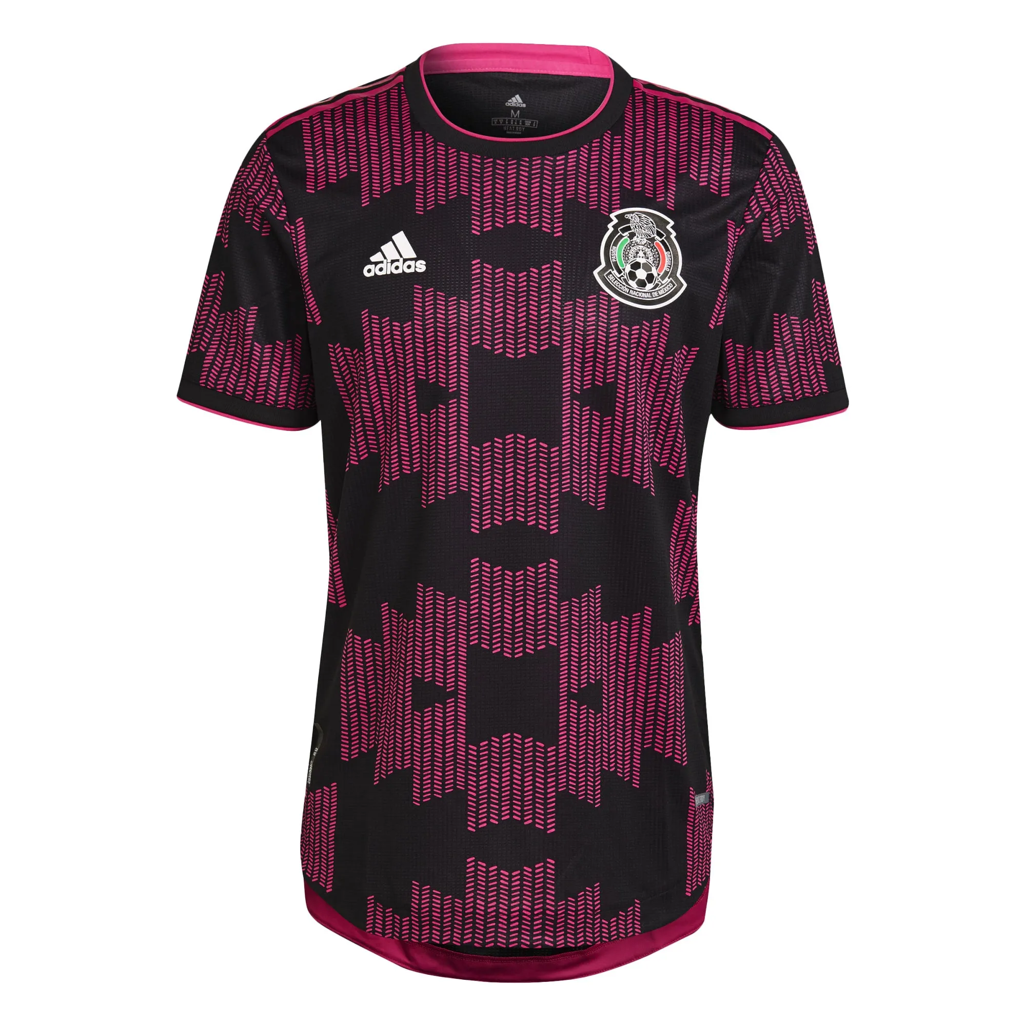 adidas Men's Mexico 2021/22 Authentic Home Jersey Black/Real Magenta