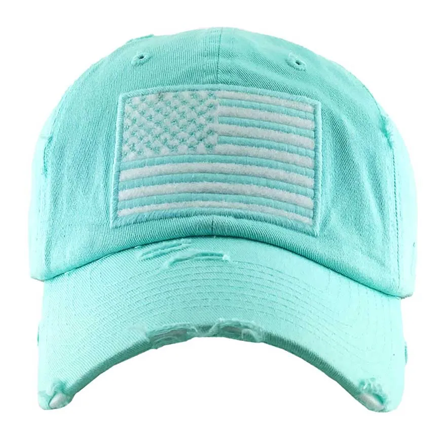 American USA Flag Vintage Baseball Cap