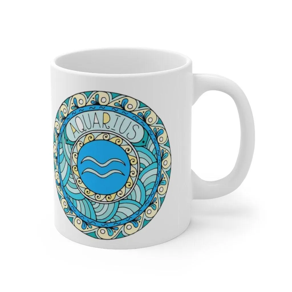 Aquarius Zodiac Mug, Aquarius Mug, January 20 to February 17 born Zodiac Gift, Zodiac Sign, Horoscope Gift, Astrology Gift