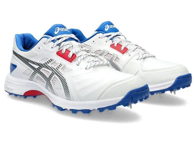 Asics Mens Gel Gully 7 Cricket Shoe - White/Pure Silver