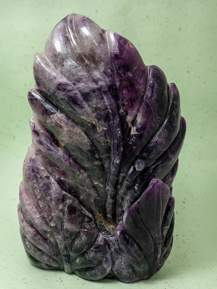 Awakening Grace: Purple Fluorite Carving of Buddha by Prithvi Kumawat