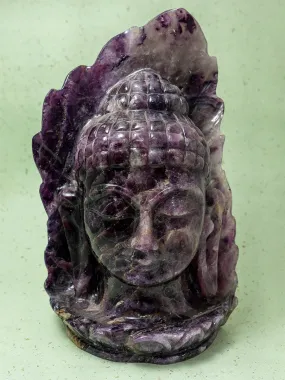 Awakening Grace: Purple Fluorite Carving of Buddha by Prithvi Kumawat