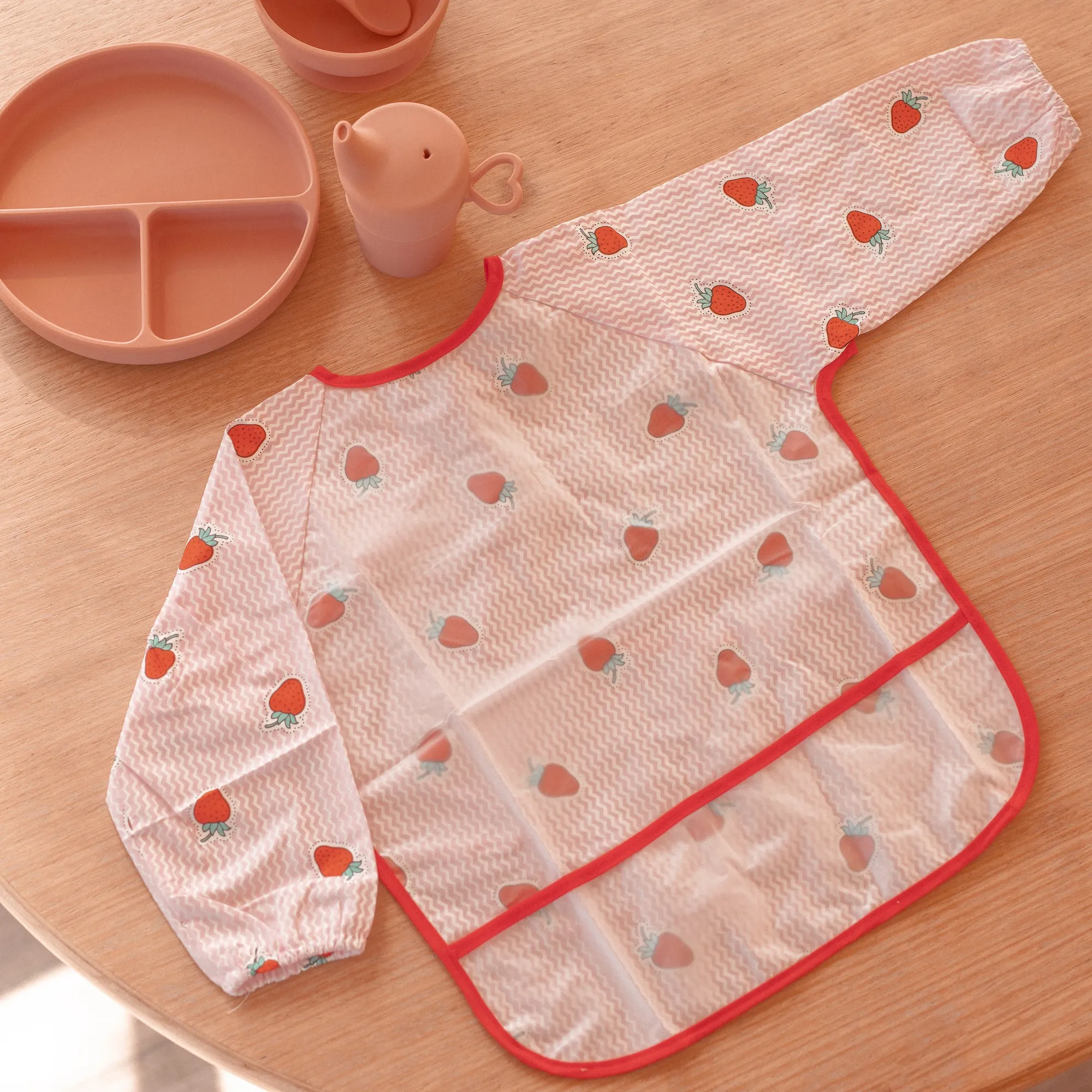 Baby Long Sleeve Apron Smock Bib Garden Rabbit