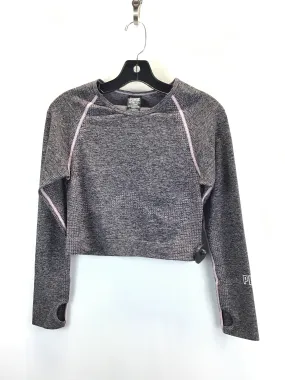 Black & Pink Athletic Top Long Sleeve Crewneck Pink, Size L