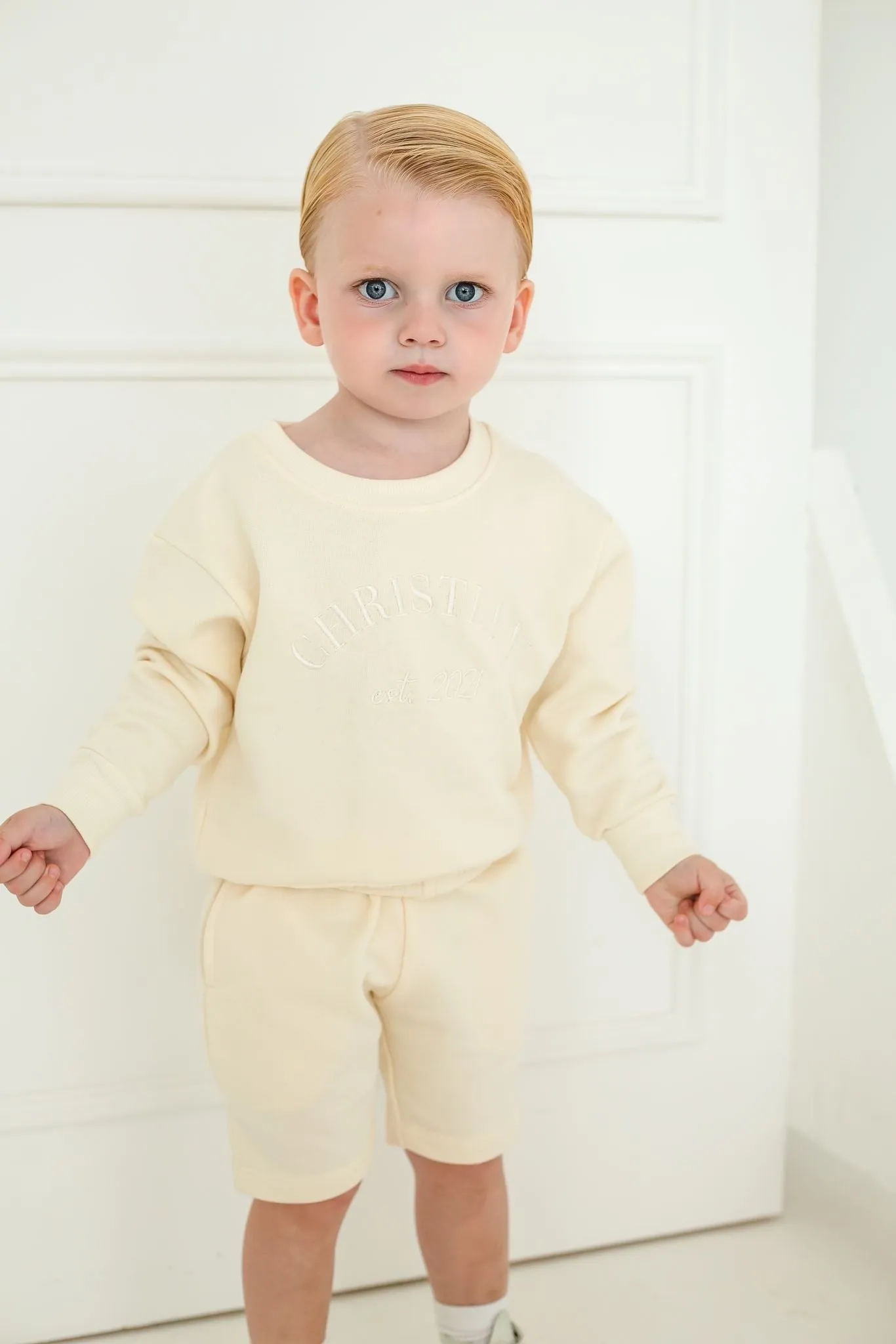 Boys Oat Est Sweater and Short Set