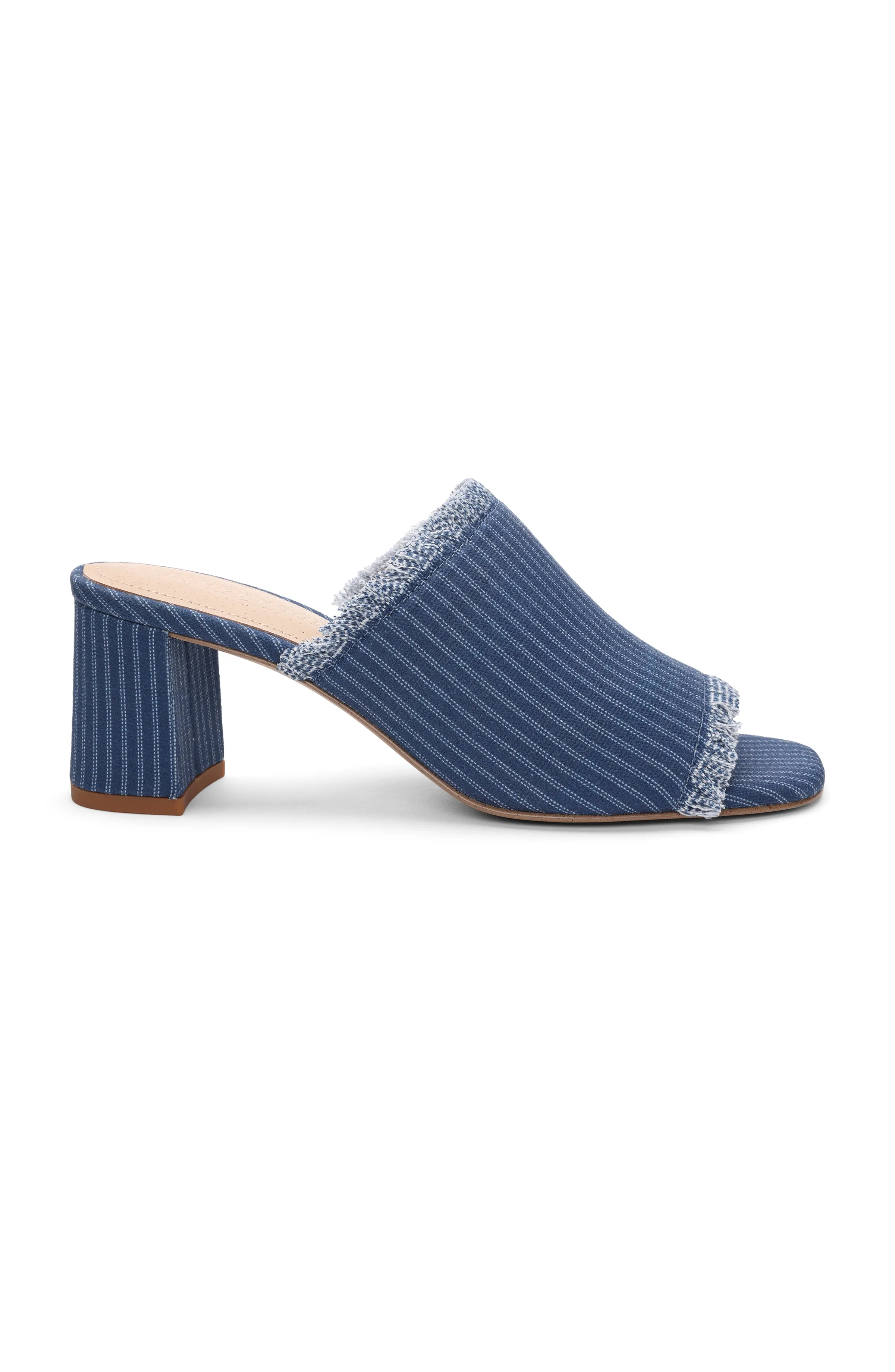 BREA FRINGE DENIM MULE