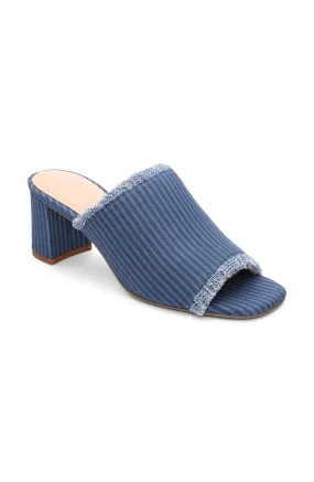 BREA FRINGE DENIM MULE