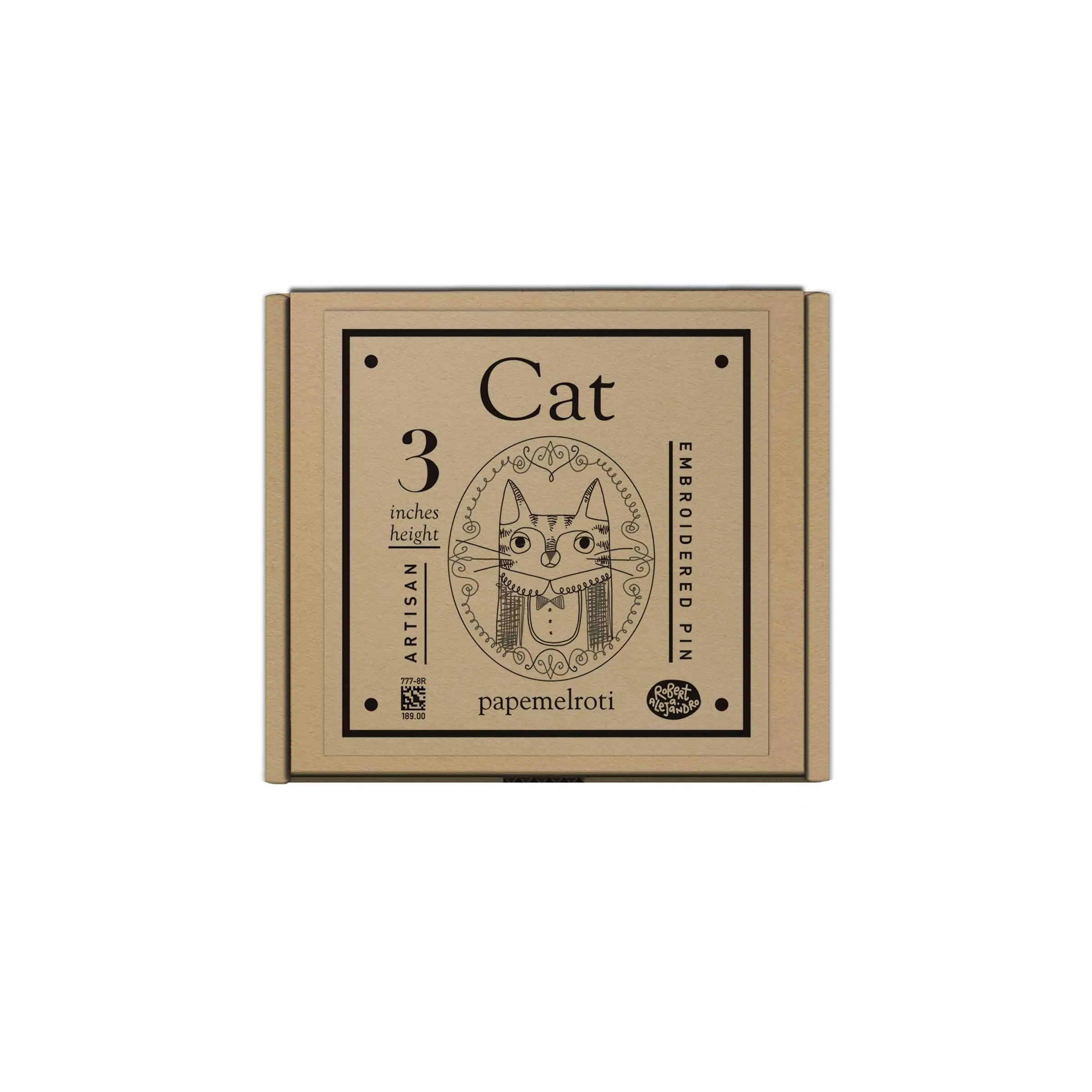 Cat Artisan Embroidered Pin [CLEARANCE]