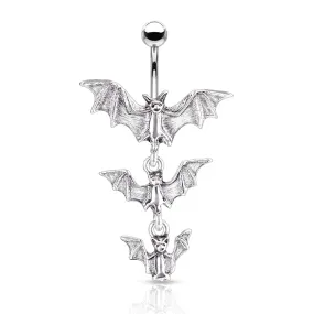 Cauldron Bat Belly Button Ring