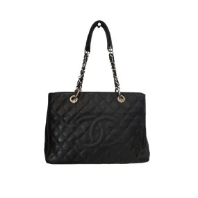 Chanel Black Caviar Leather Grand Shopper Tote | Pre Loved |