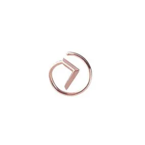 Check Twirl Earring, Rose Gold