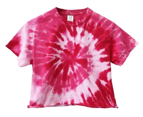 Cherry Blossom Tie-Dye Unisex Cropped Tee