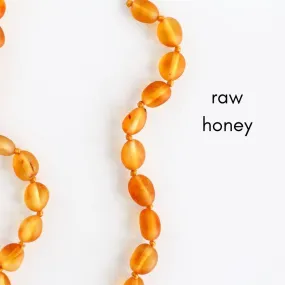 Child Baltic Amber Teething Necklace In Raw Honey