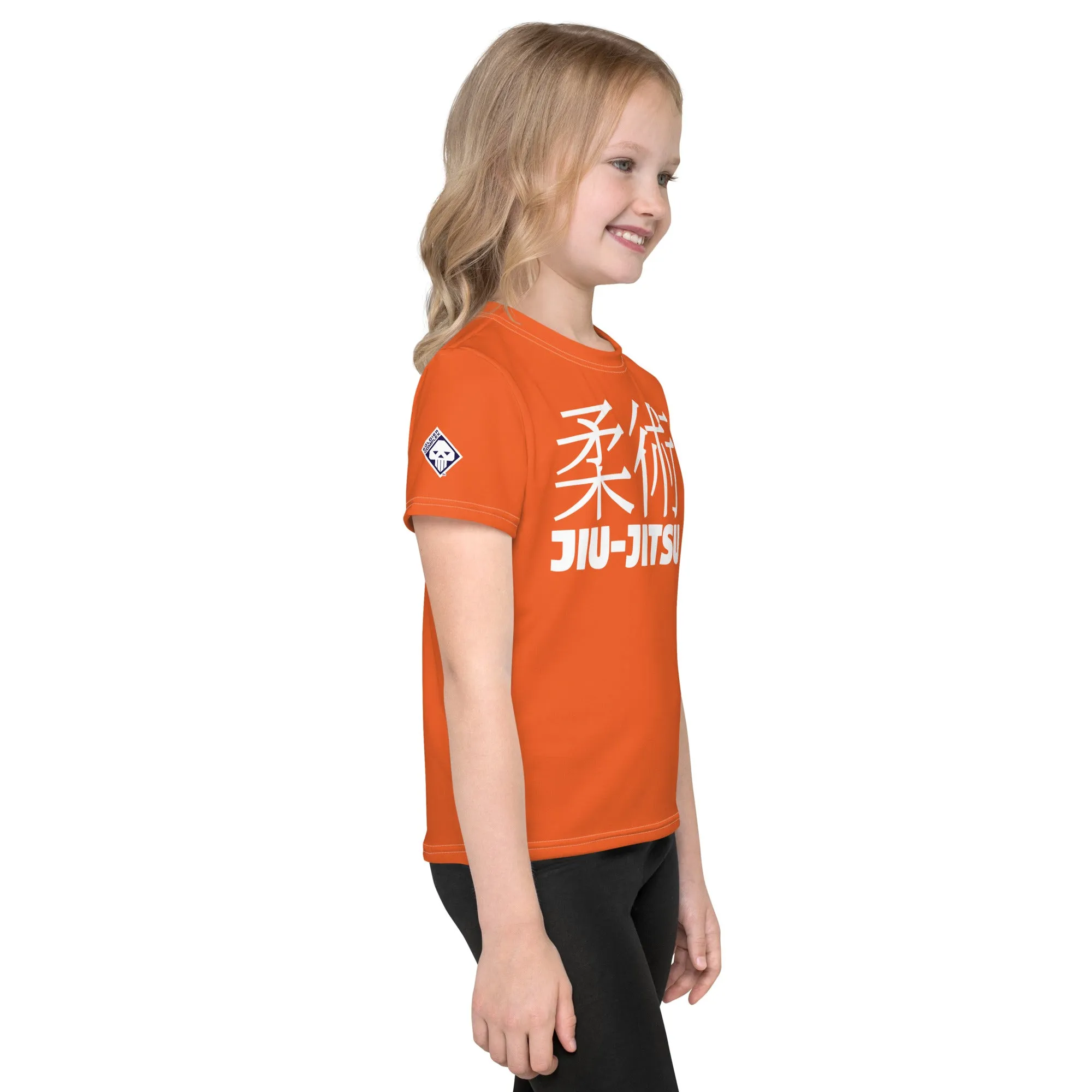 Colorful Confidence: Girl's Short Sleeve Classic Jiu-Jitsu Rash Guard - Flamingo