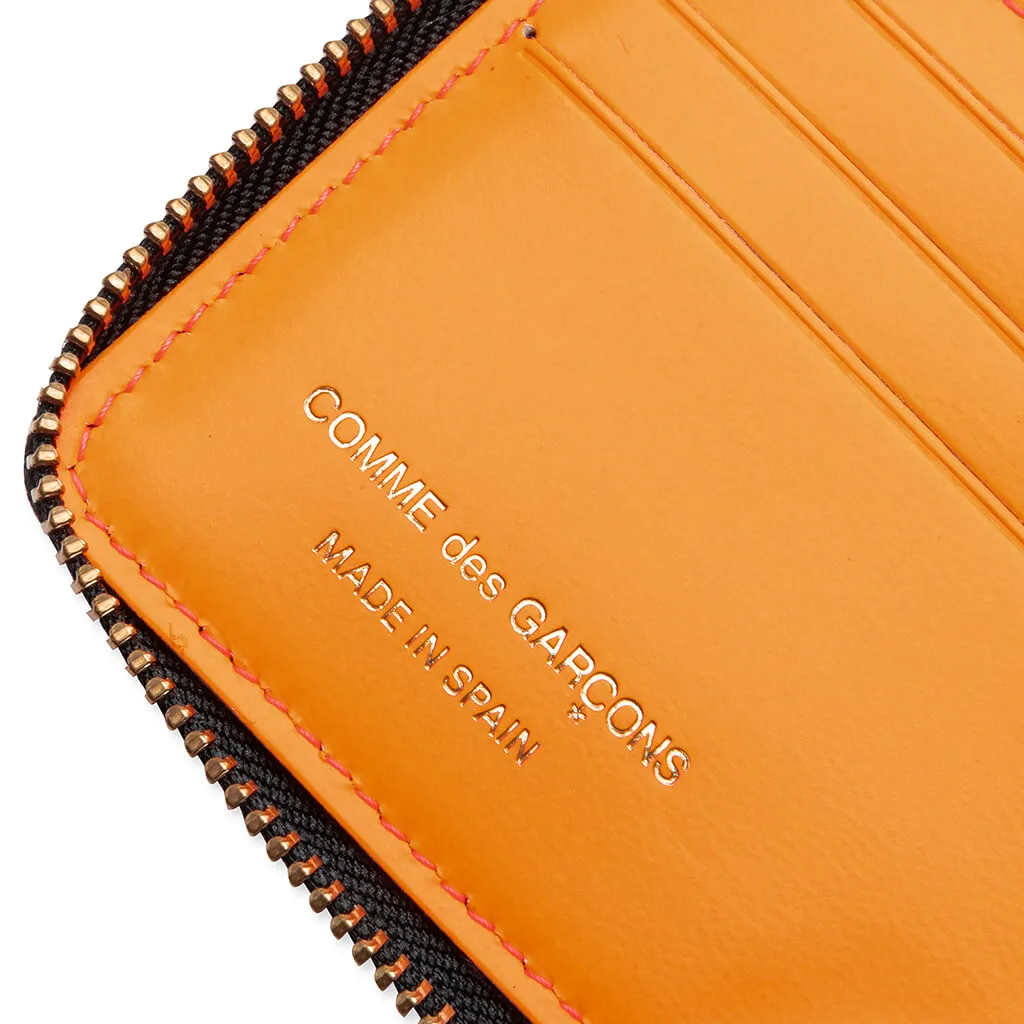 Comme des Garcons SA7110FS Fluo Squares Wallet - Light Orange/Pink