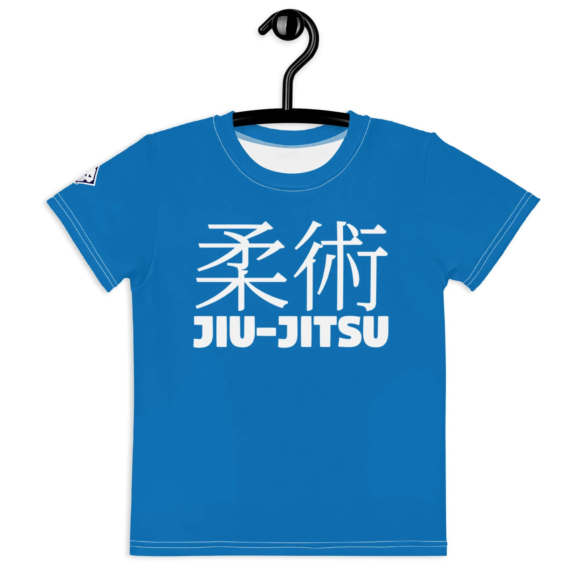 Confident Moves: Boy's Short Sleeve Classic Jiu-Jitsu Rash Guard - Azul