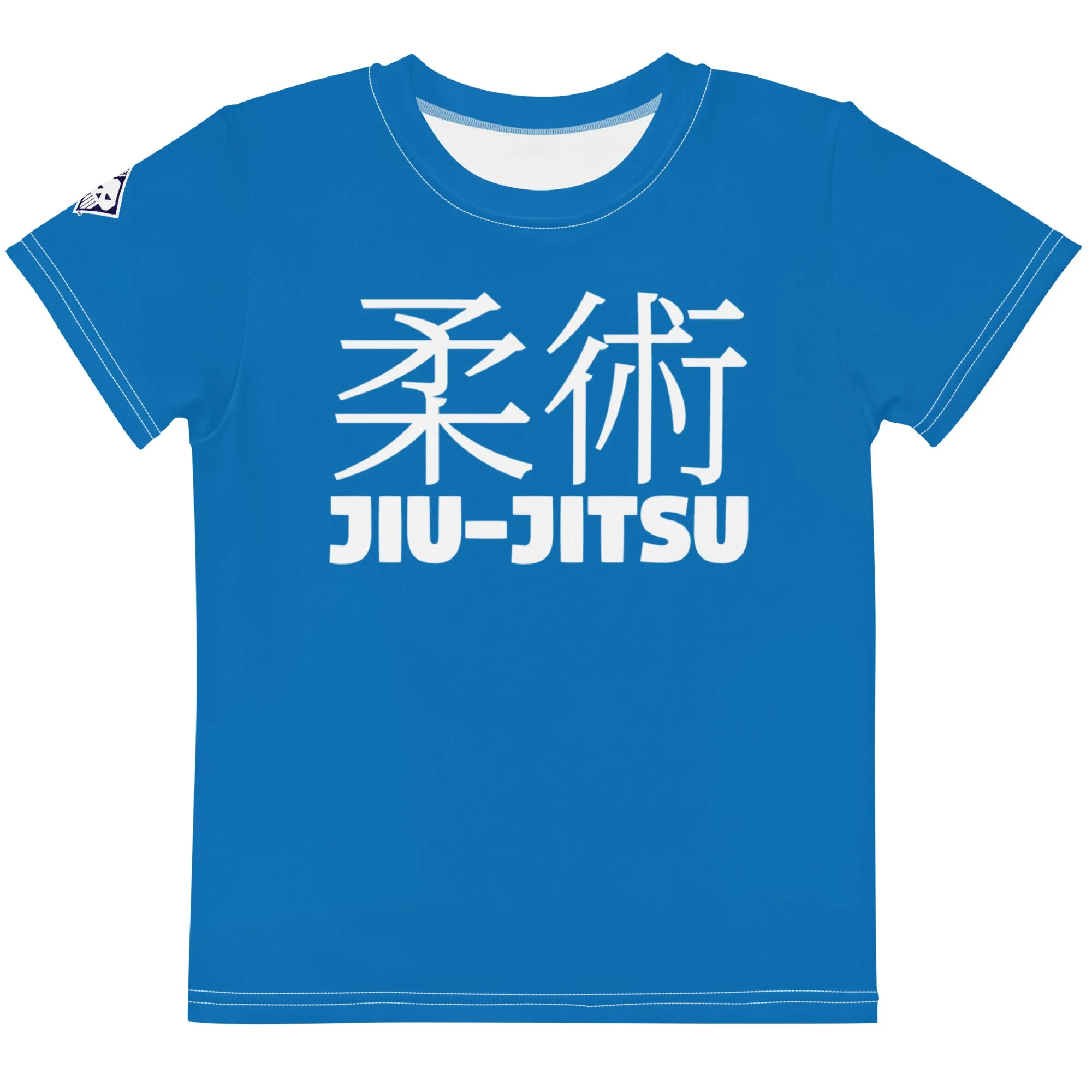 Confident Moves: Boy's Short Sleeve Classic Jiu-Jitsu Rash Guard - Azul