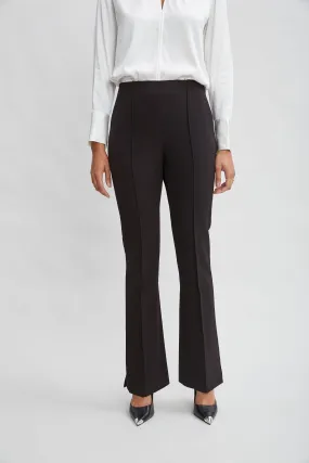 Crepe Seam Slit Flare Pant