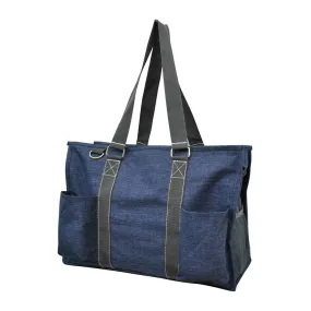 Crosshatch Blue NGIL Zippered Caddy Organizer Tote Bag