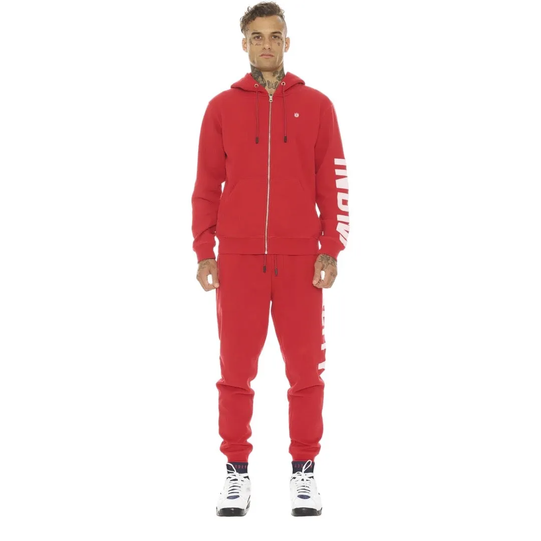 Cult Logo Red Zip Up Jogging Set