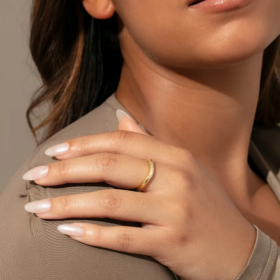 Curve Vermeil Ring